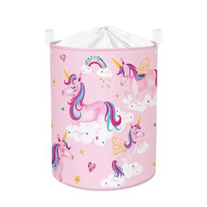 Clastyle 45L Cesta Ropa Sucia Rosa Unicornios Arco Iris par…