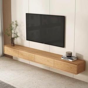 Soporte Flotante para TV con 2 Cajones, Estantería de Audio…