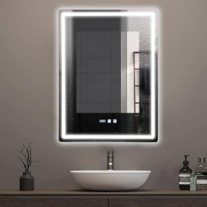 Fliuyr Espejo de baño LED 60 x 80 cm, IP54 LED espejo de ba…