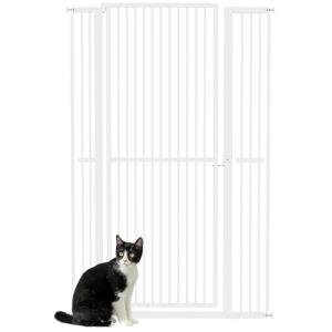 PawHut Barrera para Perros y Gatos Extra Alta, Puerta para…