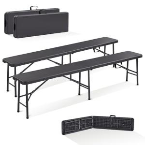 Arebos Banco Plegable para Cerveza, 2 Unidades, Con Asa, 18…