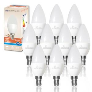 LED ATOMANT Pack 10x Bombilla LED E14 Vela C37 9W, Color Bl…