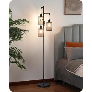 EDISHINE Lámpara de Pie LED Regulable, Lámpara de Pie Vinta…