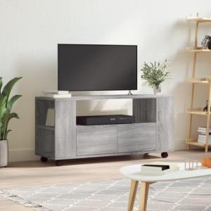 CINDERFUL Mueble de TV Madera de ingeniería Gris Sonoma 102…