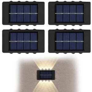 AEUZWR 4 Piezas Aplique Solar Exterior, Luz Solar Exterior…