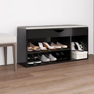 MOONAIRY Banco Zapatero cojín, Mueble Recibidor, Mueble Zap…