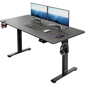 CASARIA® Escritorio Ajustable en Altura Acero Función Memor…