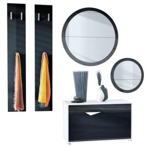 Vladon Conjunto de Armario Espoo, Recibidor con Banco Zapat…