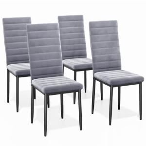 Bealife Sillas de Comedor Modernas, Juego de 4 Tapizadas en…