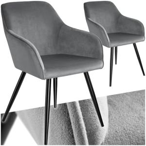 TecTake® Silla Tapizada en Terciopelo, Sillas de Comedor Er…
