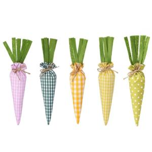 Cretvestsar 5 zanahorias lindas de Pascua, colores vibrante…