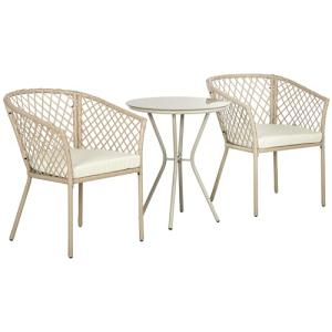 Outsunny Conjunto de Mesa y 2 Sillas de Jardín Juego de 3 P…
