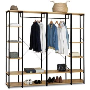 IDMarket – Vestidor modulable doble armario estantería L. 1…