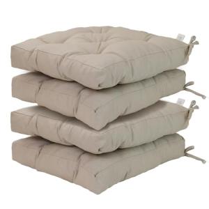 Viste tu hogar Pack 4 Cojines para Silla, 43x43x5 CM, Efect…