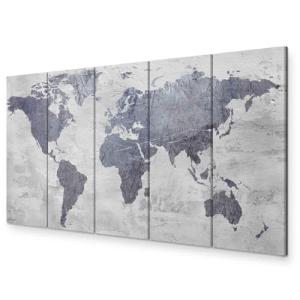 murando Cuadro en Lienzo Mapa del mundo 200x80 cm Impresión…