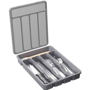 Lifewit Caja de Organizador de Cuberteros Con Tapa, Bandeja…