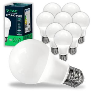 V-TAC 10x Bombillas LED E27, Edison - A60, 8,5W (Equivalent…