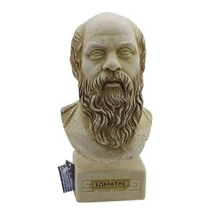 Sócrates Antiguo Filósofo Griego Busto Cabeza Escultura Pie…