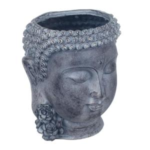 BY SIGRIS Figura Cabeza Buda Gris de Resina 23 * 19 * 19cm…
