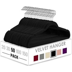 Utopia Home Premium Velvet Hangers 50 Pack - Perchas Antide…