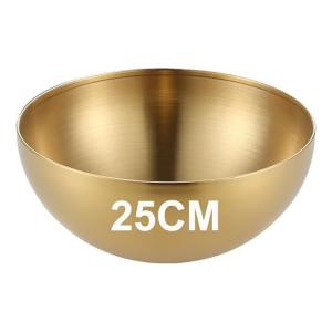 Bhina 1 Piezas Gran Cuenco Coreano Dorado de Acero Inoxidab…