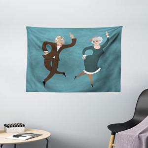ABAKUHAUS Jubilación Tapiz de Pared, Swing Dance Ancianos,…