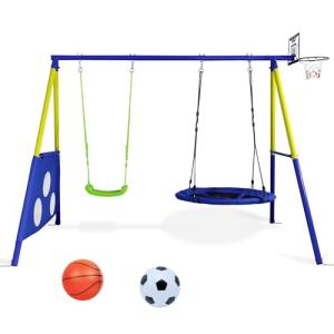 CCLIFE Columpio Infantil MAX.200kg 4 en 1 Columpio Jardin E…