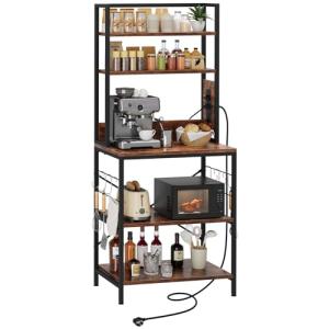 Dripex Estantería de Cocina, 5 Niveles con enchufes, estant…