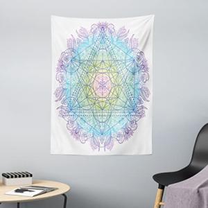 ABAKUHAUS Étnico Tapiz, Cubo de Metatron en un Mandala, Dec…