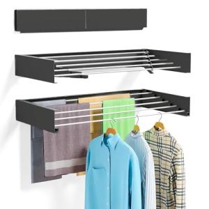 JUPPLIES Tendedero Pared Plegable Retractil 80cm - Tendeder…
