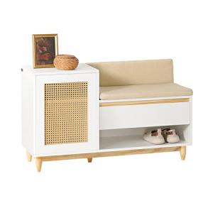 SoBuy Banco Zapatero con Asiento y Almacenaje – Banco Zapat…