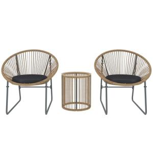 Outsunny Conjunto de Jardín Exterior de 3 Piezas Juego de 2…