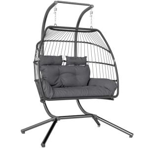 Outsunny Silla Colgante con Estructura Cesta Colgante Plega…