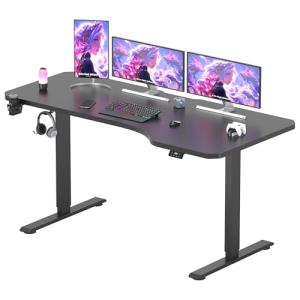 SANODESK QS-Gaming Escritorio Elevable Eléctrico 160x75 cm,…