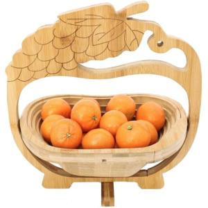 GMMH Cesta Plegable de bambú, frutero, Cesta Decorativa, Ce…