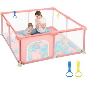 Dripex Parque infantil de 123 x 123 cm, parque infantil, co…