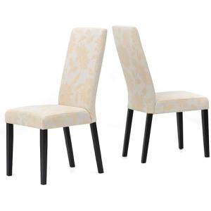 Pack 2 Sillas de Comedor Tapizadas en Tela Flower Beige con…