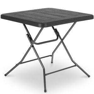 Mesa de Jardín 80 x 80 x 74 cm, Mesa Plegable Portátil, Est…