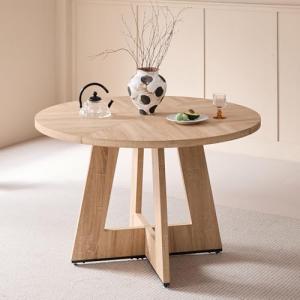 BenyLed Mesa de Comedor Redonda (Tablero MDF) con Patas de…