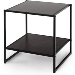 Zinus Dane Mesa auxiliar 51x51x51 cm - Grano de madera negr…