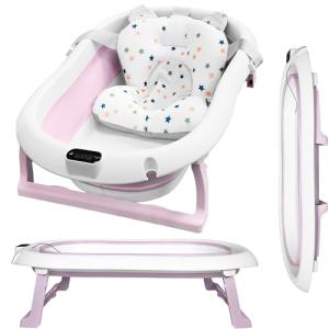 ALMAR Baby Bañera Plegable Bebé hasta 24 meses Rosa Palo co…