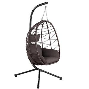HinHocker Silla Colgante con Soporte, Cojín y Almohadilla |…