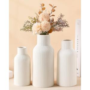 YEEBECA Jarrones Blancos Decorativos Modernos, Jarrones Cer…