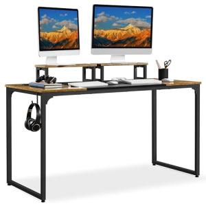 Yaheetech Mesa Escritorio con Soporte Monitor Mesa de Orden…