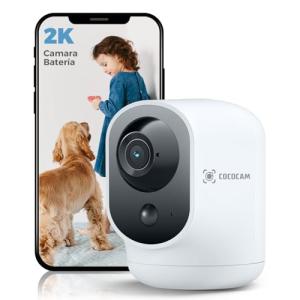 COCOCAM 2K Camara Vigilancia WiFi Interior Sin Cable con Ba…