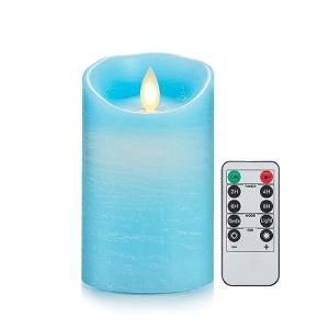 Velas LED Azul Claro, Velas Parpadeante Sin Llama, Velas LE…