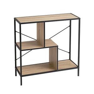 LOLAhome Estantería geométrica con 3 estantes de Madera Nat…