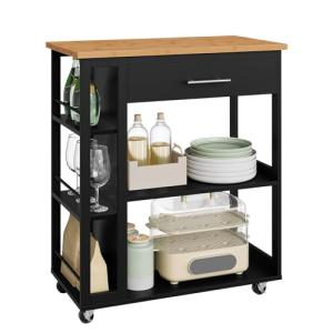 WOLTU Carrito Cocina de 3 Estantes y 1 Cajon Grande, Carro…