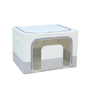 NBVGHJ Caja de almacenamiento plegable con ventana frontal,…