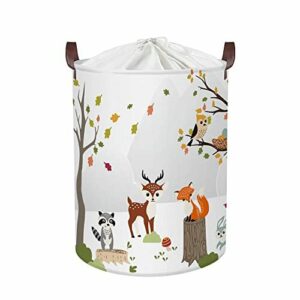 Clastyle 45L Cesta Ropa Sucia Bebe Blanca con Animales del…